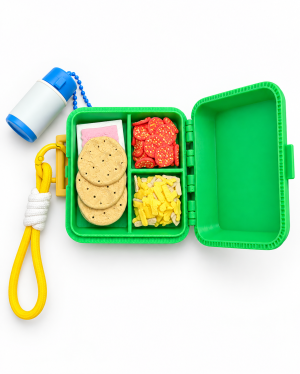 Кликър „Snack Box“ с термос – Green & White