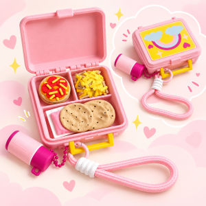 Кликър „Lunch Box – Rainbow Pink“ 🌈💗